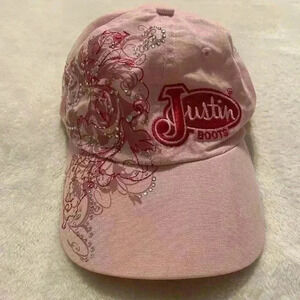 Justin Boots Women’s cap pink rhinestone western sparkle bedazzled